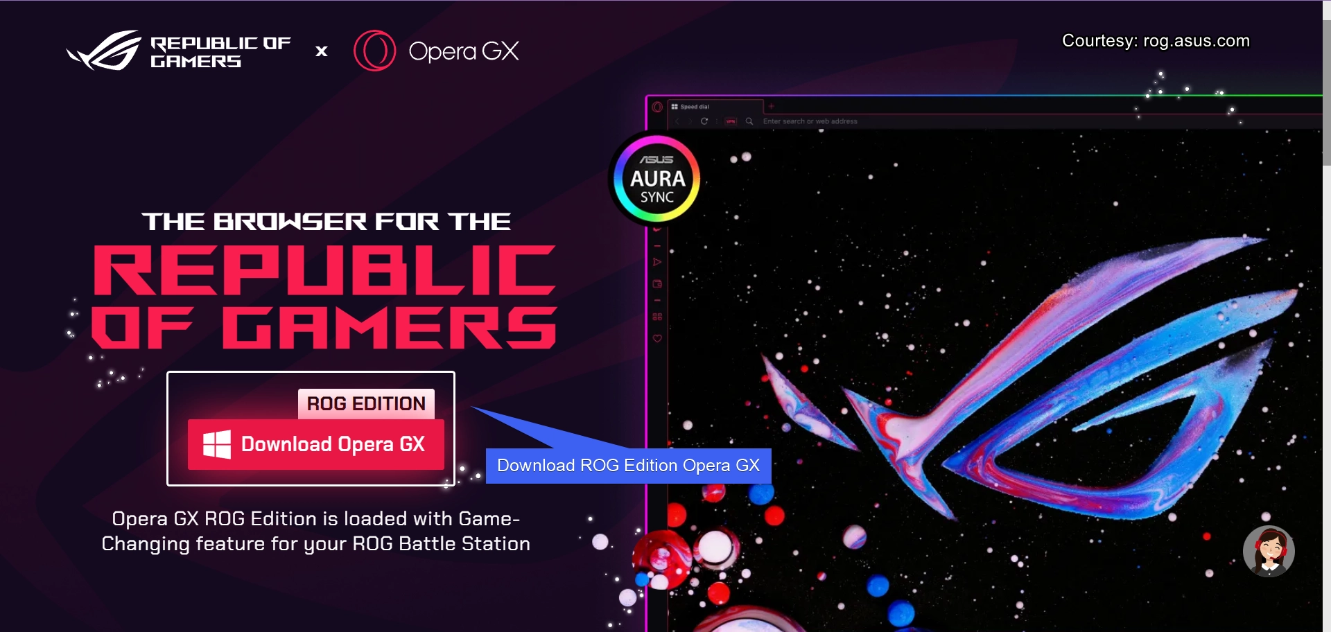 Download Opera GX Browser ROG Edition Download Opera GX Browser ROG Edition