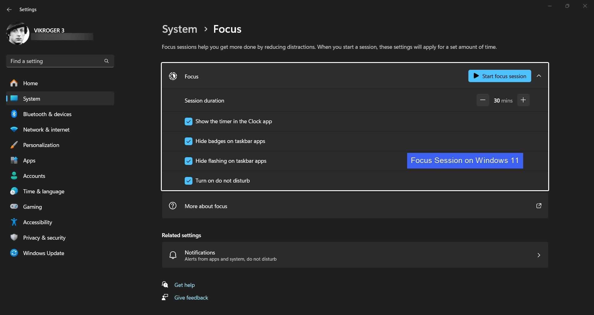 Focus Session on Windows 11 Focus Session on Windows 11