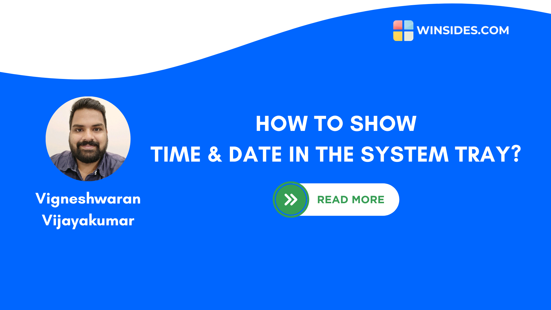 HOW TO SHOW TIME & DATE IN THE SYSTEM TRAY