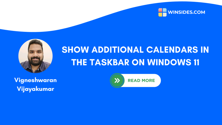 Show Additional Calendars in the Taskbar on Windows 11