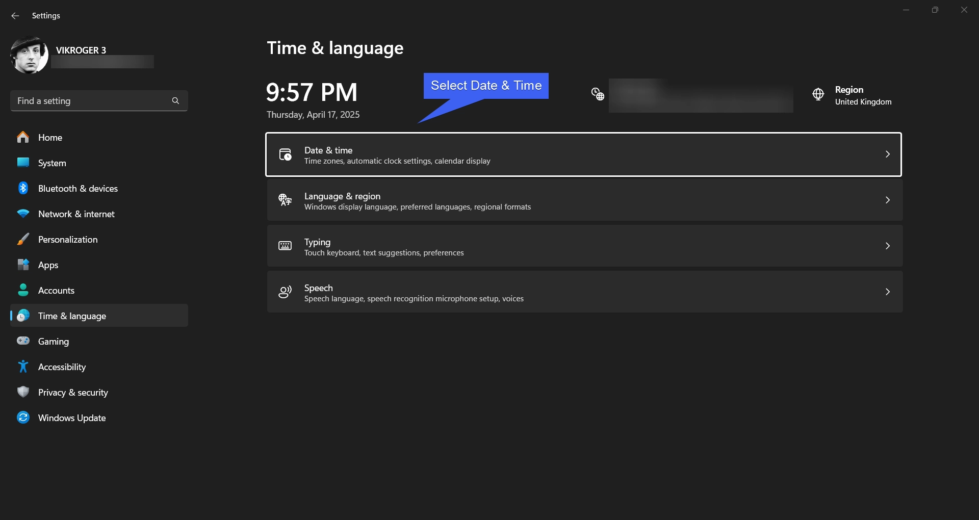 Select Date and Time Select Date and Time