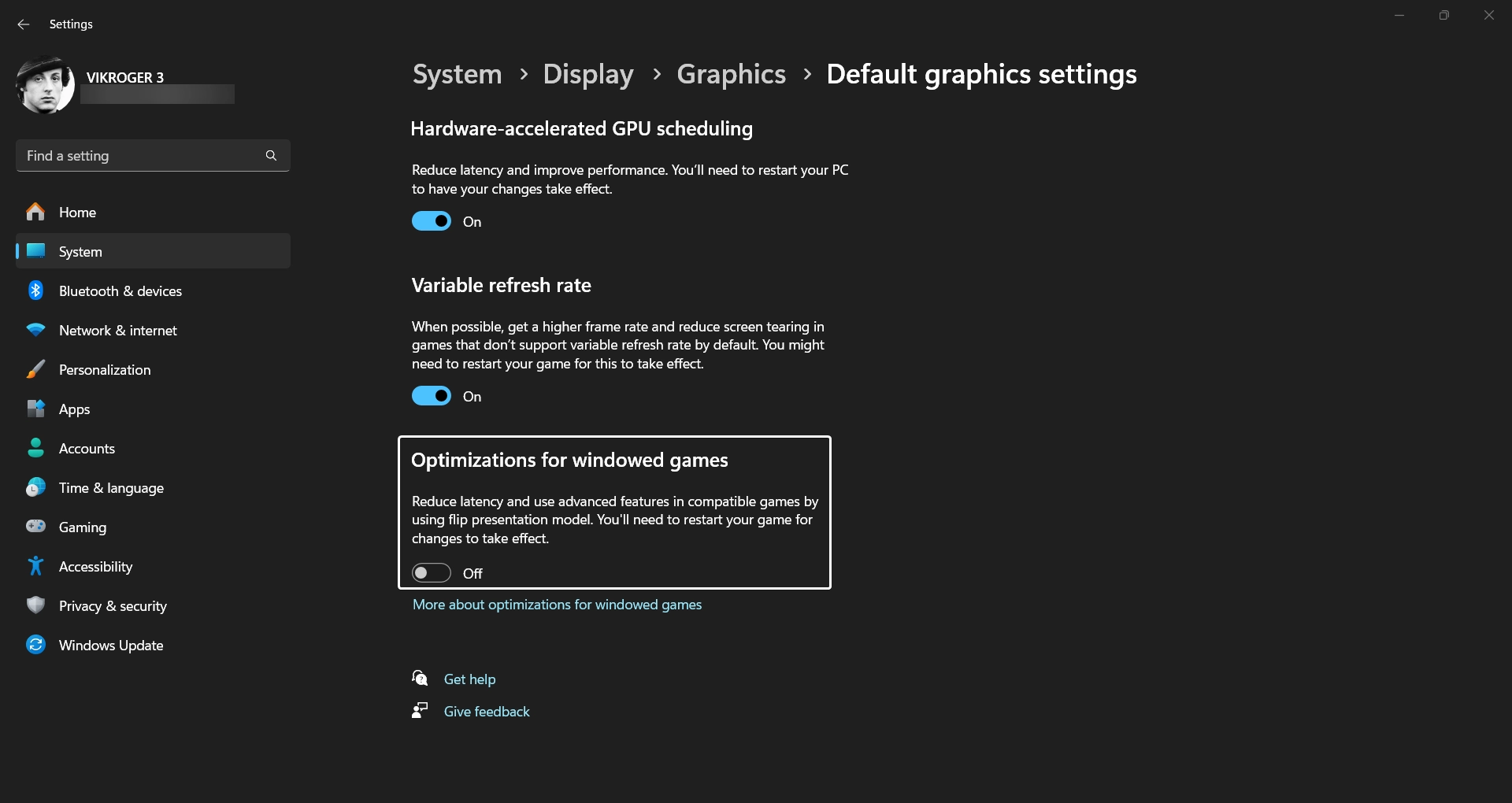 Optimizations for Windowed Games Optimizations for Windowed Games