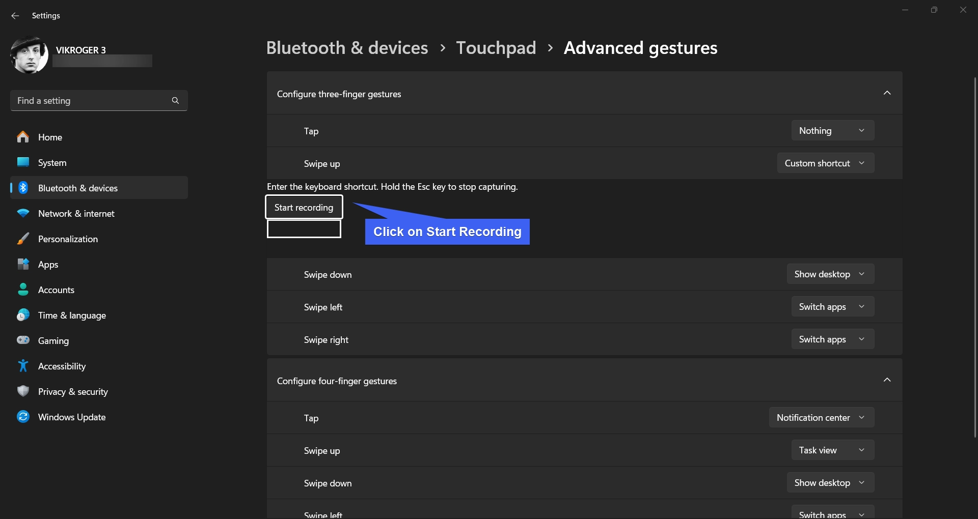 Click on Start Recording Click on Start Recording