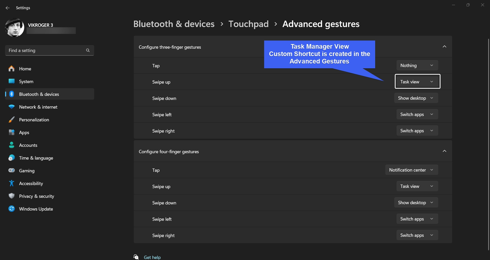 Custom Task View Shortcut Gesture created Custom Task View Shortcut Gesture created