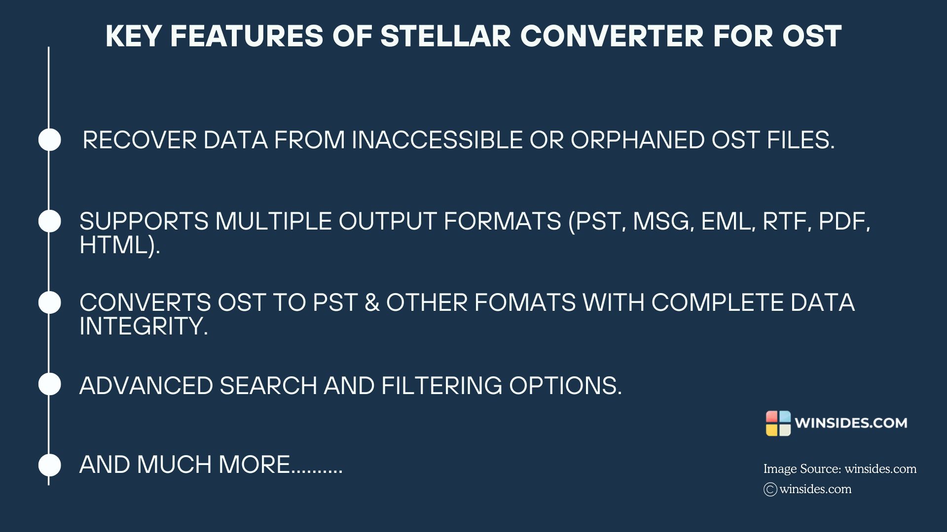 Key Features of Stellar Converter for OST Key Features of Stellar Converter for OST