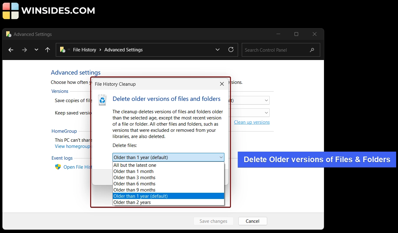 Delete Older Versions of Files and Folders Delete Older Versions of Files and Folders