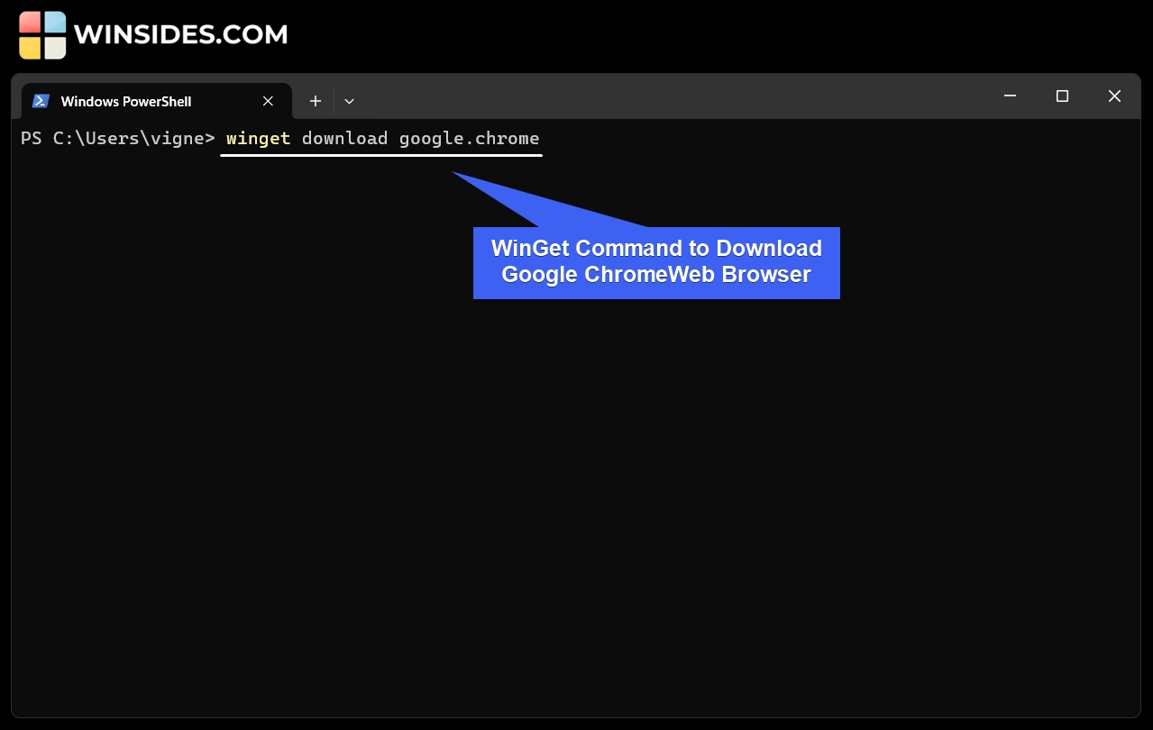WinGet Command to Download Google chrome Web Browser WinGet Command to Download Google chrome Web Browser