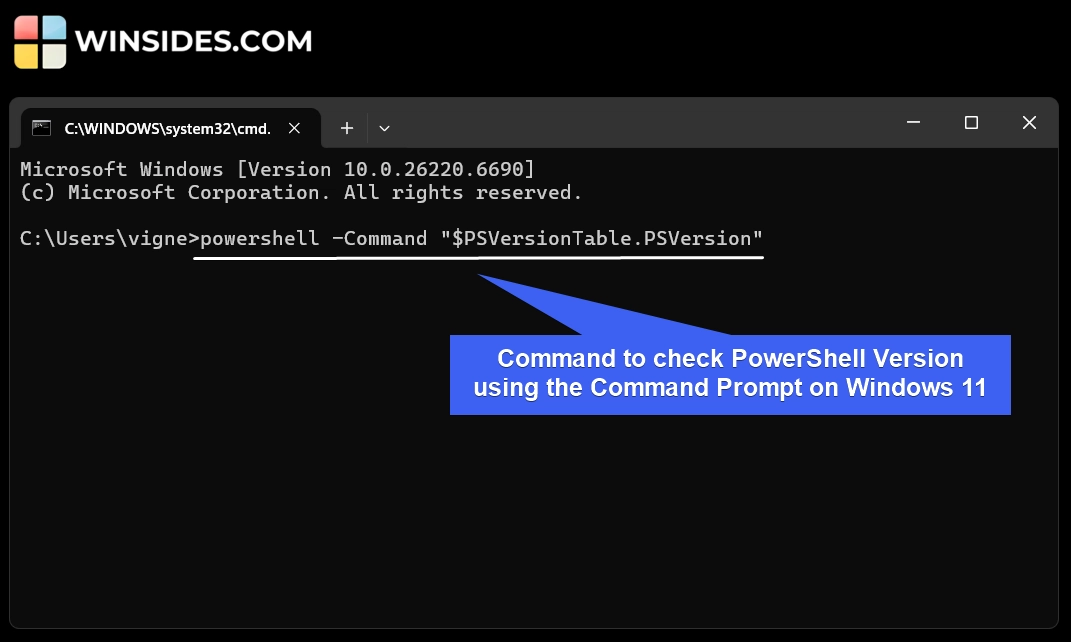CMD Command to check PowerShell Version CMD Command to check PowerShell Version