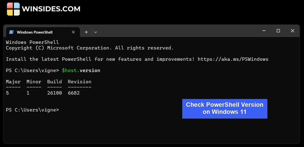 Check PowerShell Version on Windows 11 Check PowerShell Version on Windows 11