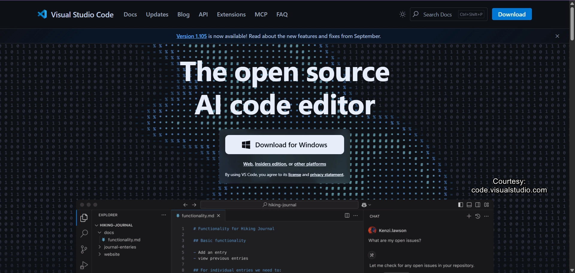 Download VSCode from the official website Download VSCode from the official website
