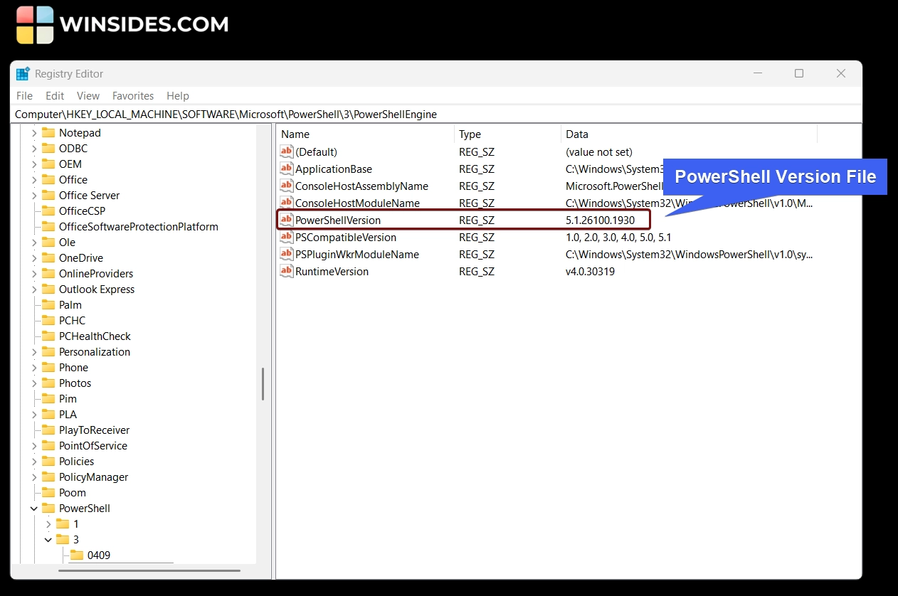 Locate PowerShell Version File Locate PowerShell Version File