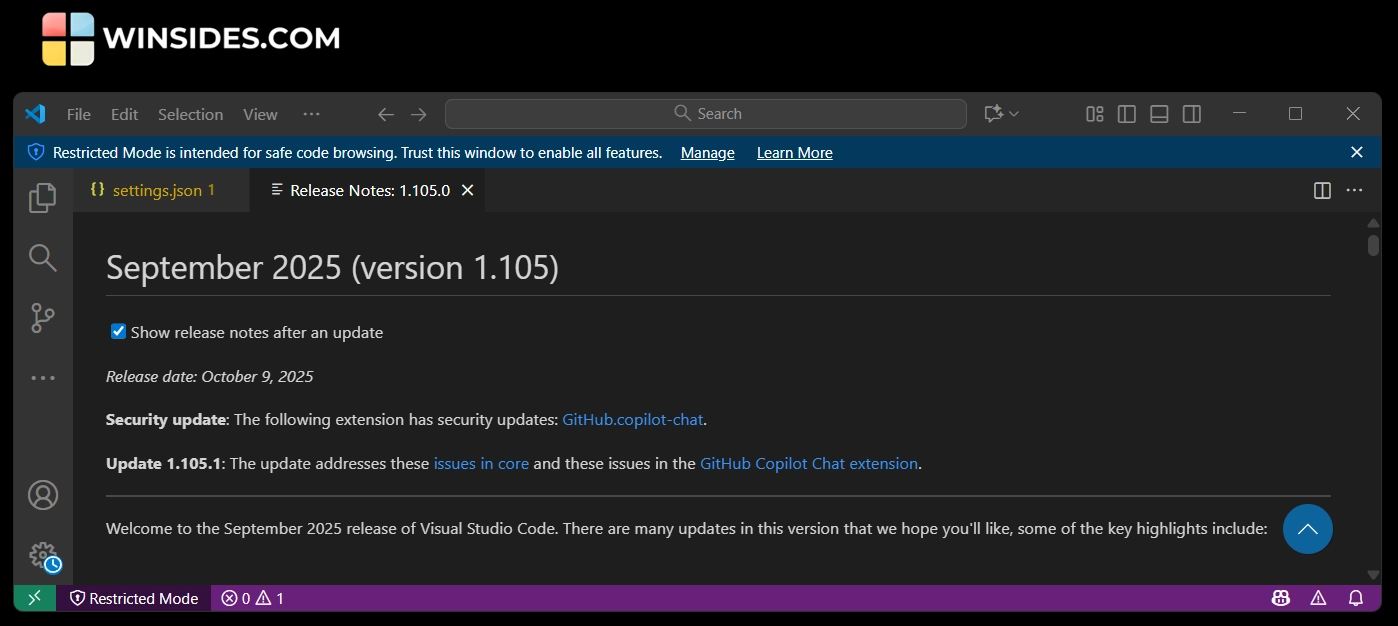 VSCode Installed using Winget Command VSCode Installed using Winget Command