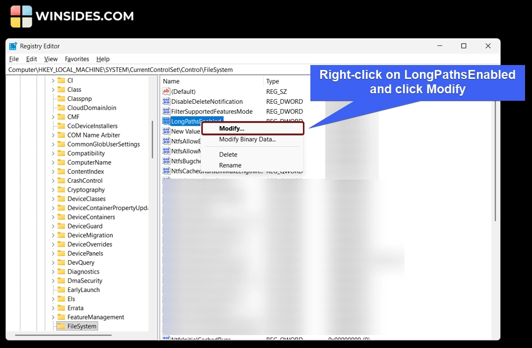 Click Modify Click Modify