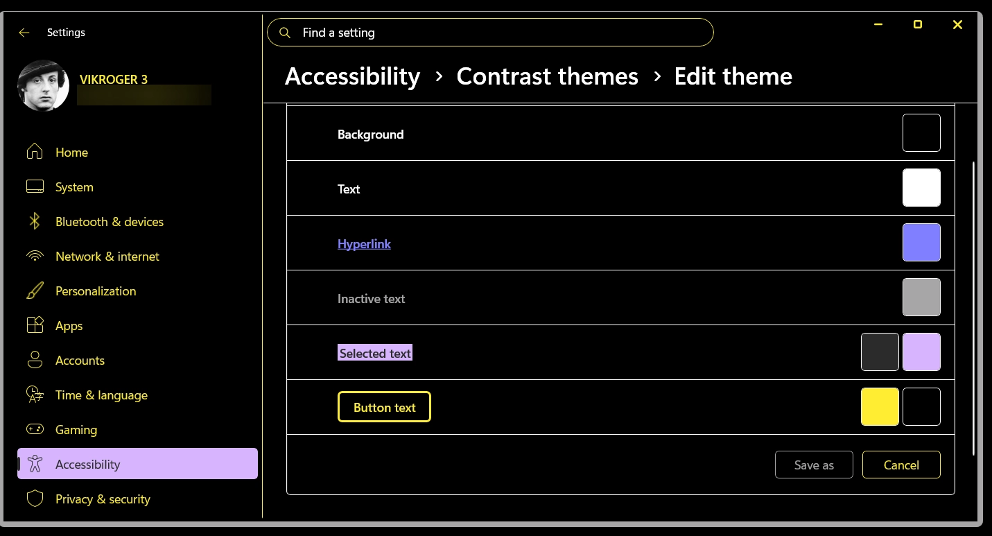 Edit Contrast Theme options Edit Contrast Theme options