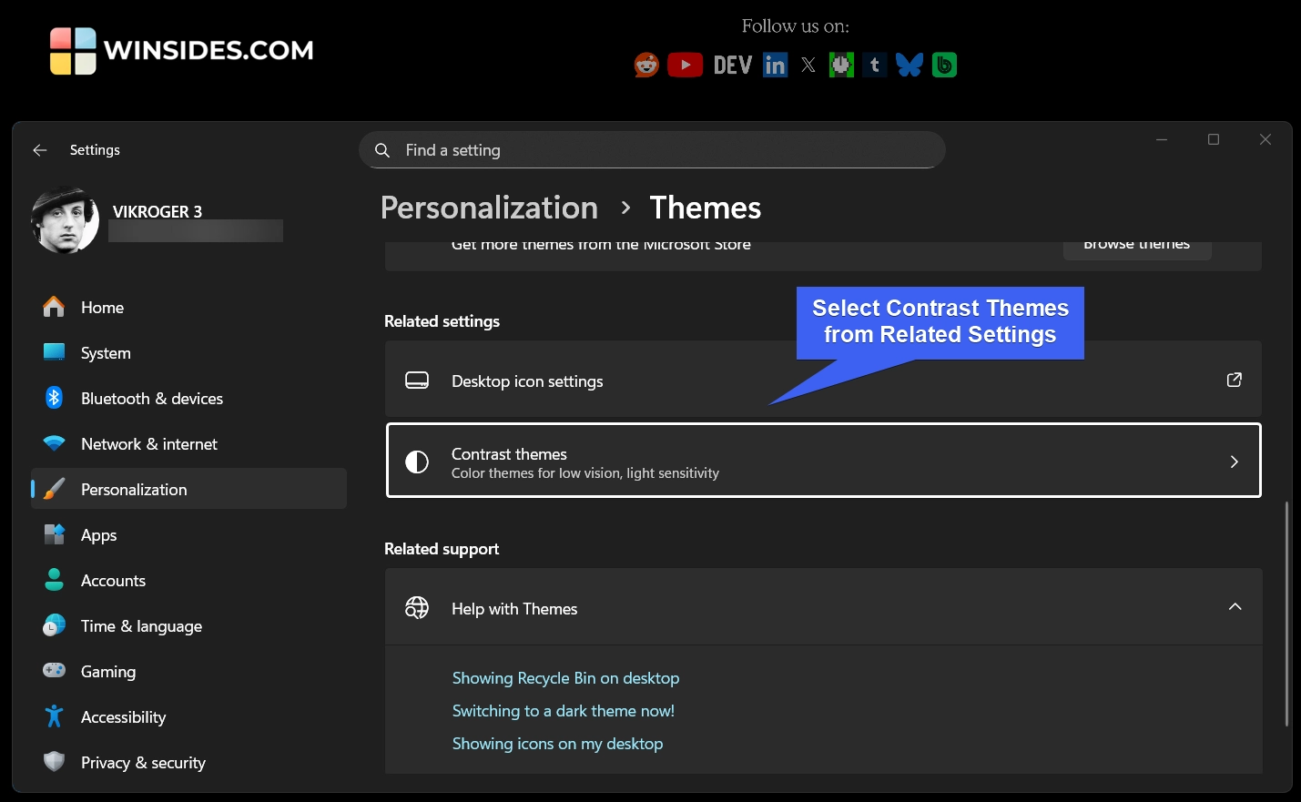 Select Contrast Themes Select Contrast Themes