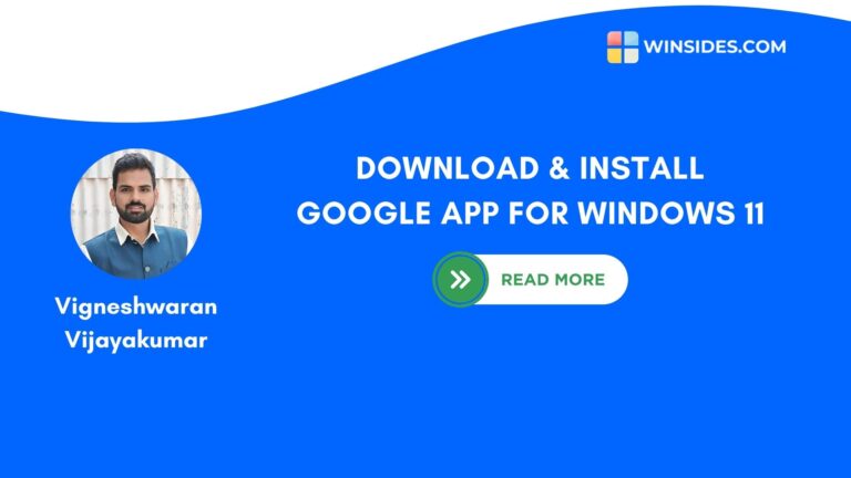 Download & Install Google App for Windows 11