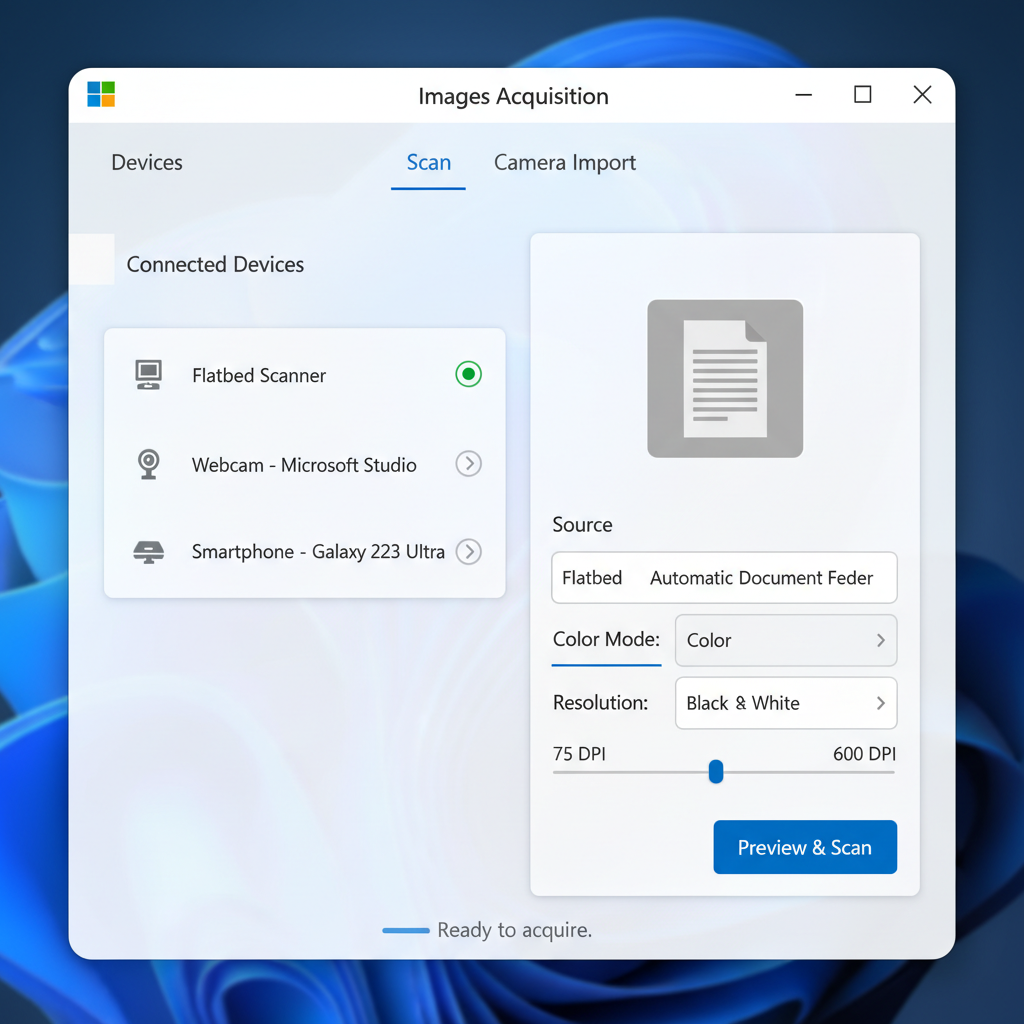 Windows Image Acquisition on Windows 11 1 WIA
