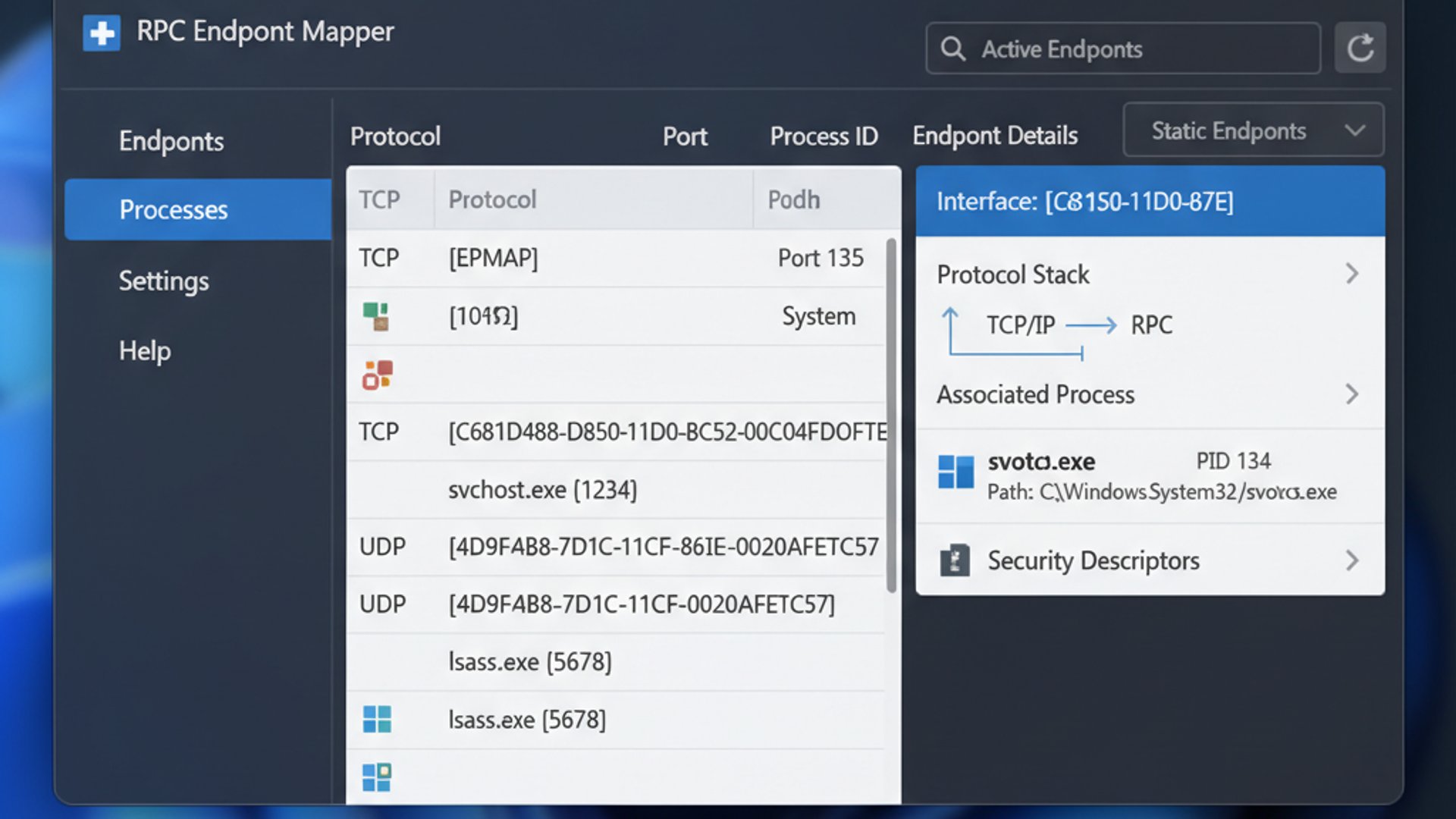 RPC Endpoint Mapper on Windows 11: Explained & Managed 3 Concept Visualization for RPC Endpoint Mapper on Windows 11