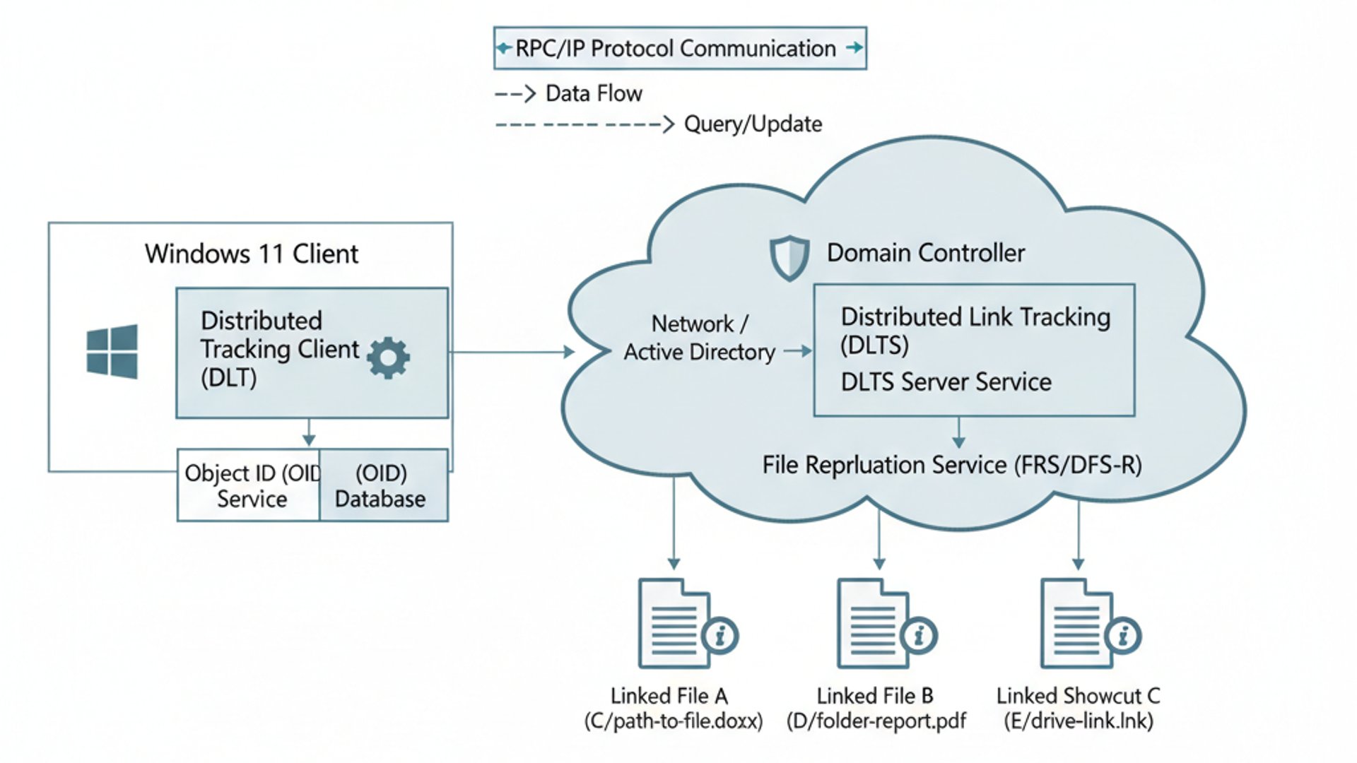 Process Flowchart for Distributed Link Tracking Client on windows 11 Process Flowchart for Distributed Link Tracking Client on windows 11